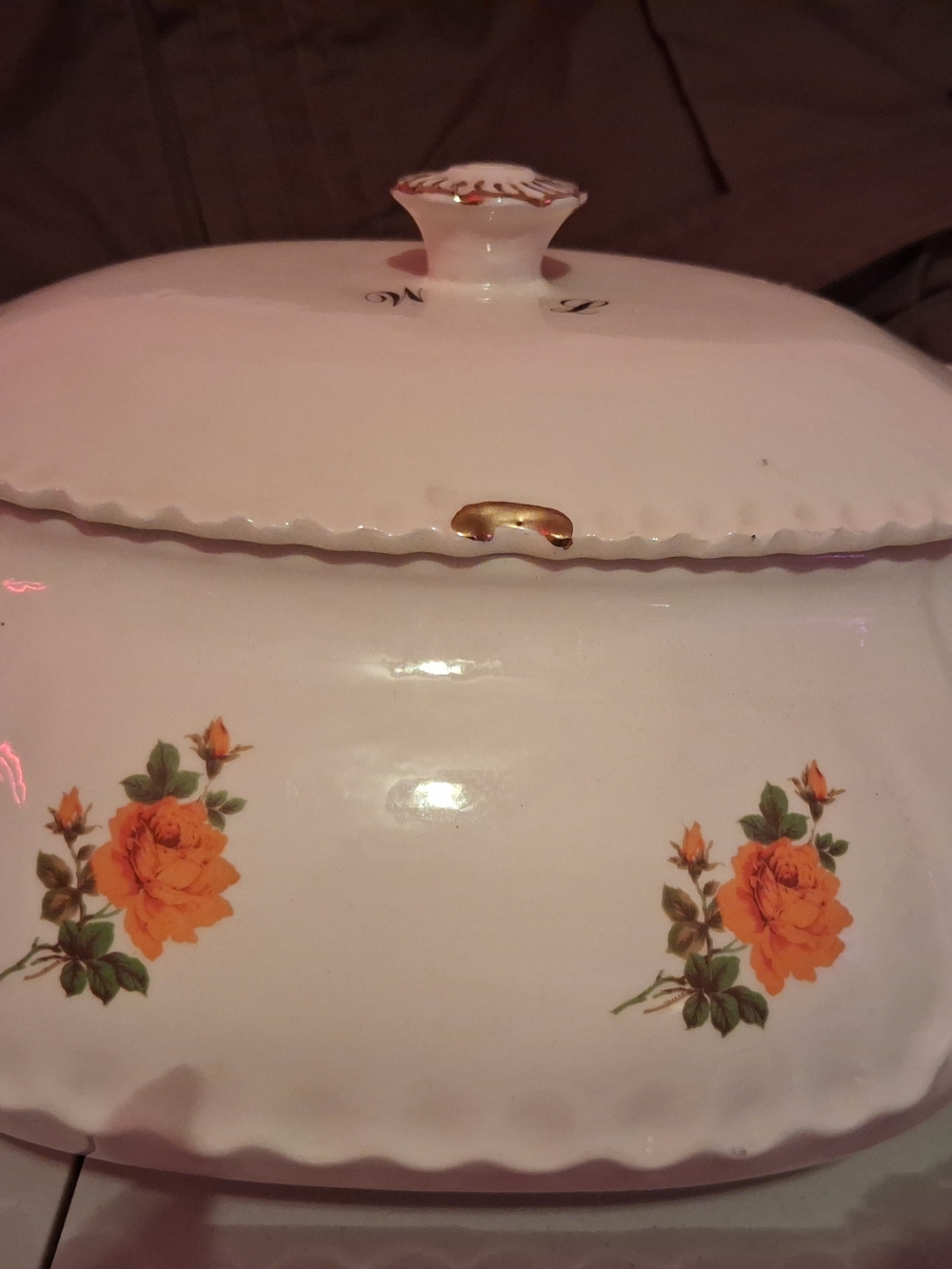 Antique/Vintage Soup Tureen with Ladle - Floral